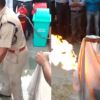 Video: Delhi cop shows how to stop fire by LPG cylinders, goes viral