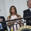 Video: First Lady Melania nudges President Trump during national anthem