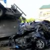 Video: Couple miraculously survives after car is crushed by cement truck