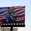 Artist depicts Donald Trump as alien on billboard in Mexico