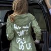 Melania's jacket raises eyebrows on border visit, Trump comes to her rescue