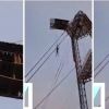Terrifying moment South Korean woman's bungee rope breaks during a 140ft fall
