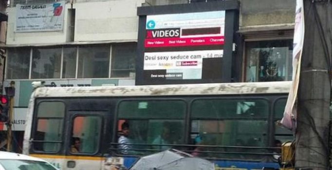 Pune: Porn clip plays on digital billboard, causes traffic jam