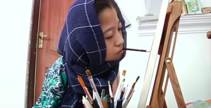 Differently abled Afghan artist dreams of global fame