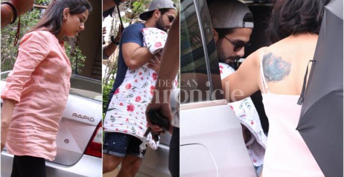 First pics: Shahid Kapoor and Mira take their newborn baby girl home