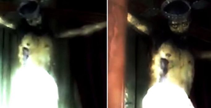Video: Statue of Jesus seen opening eyes in a viral video