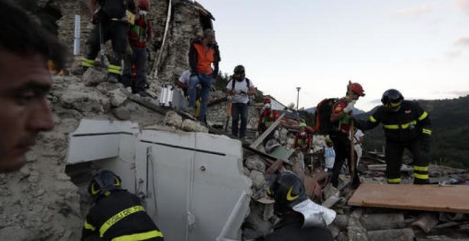 Italy searches for survivors as quake toll hits 247, town reduced to rubble