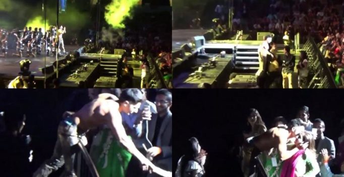 Watch: When Varun Dhawan got off stage to kiss a very special person!