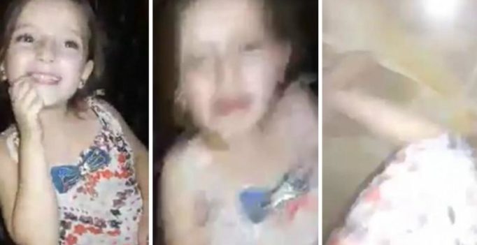 Tragic video shows Syrian girl singing happily, moments before bomb explosion outside