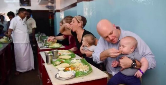 Video: Americans celebrate Madras Day by eating food served on banana leaves