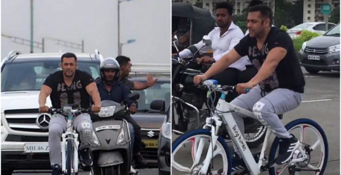 Watch: When Salman Khan cycles, other vehicles are asked to move aside