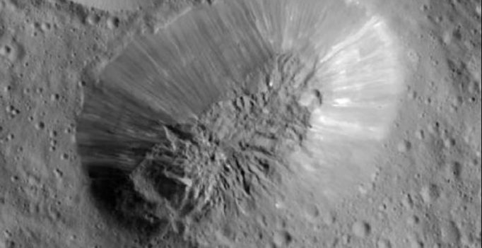 Inactive volcano spotted on largest object in asteroid belt