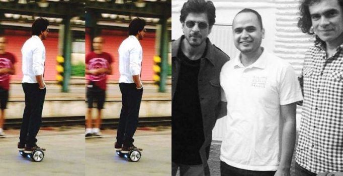 SRK zooms around on his hoverboard while shooting for Imtiaz Ali’s next
