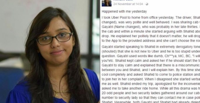 A woman’s unusual experience with an Uber cab driver is going viral