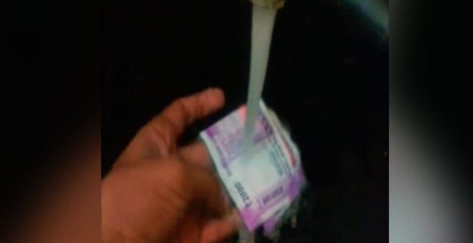 Man washes new Rs. 2000 note in ‘test’ video