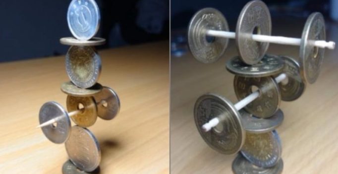 Video: Japanese man balances coin in unbelievable positions
