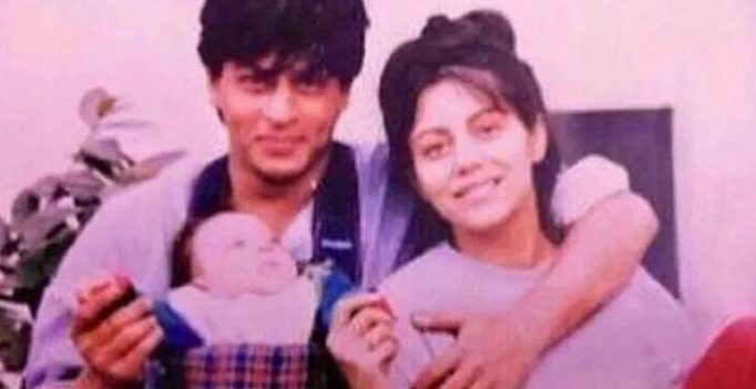 Throwback: This picture of SRK with an infant Aryan will give you warm fuzzies