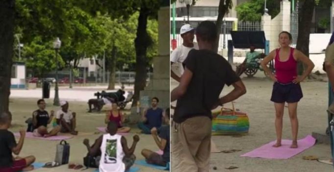 Video: Volunteers teach Yoga to homeless people in Brazil for free