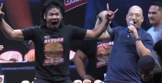 Filipino man sets Guinness record for most hamburgers eaten in one minute