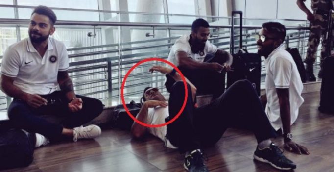 From cricket field to airports – Mahendra Singh Dhoni can sleep anywhere