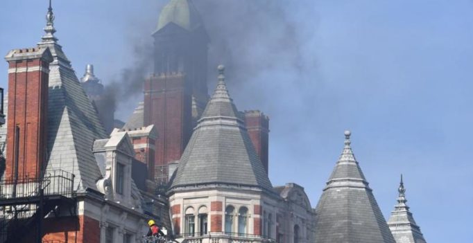 100 firefighters tackle blaze on roof of London’s Mandarin Oriental hotel