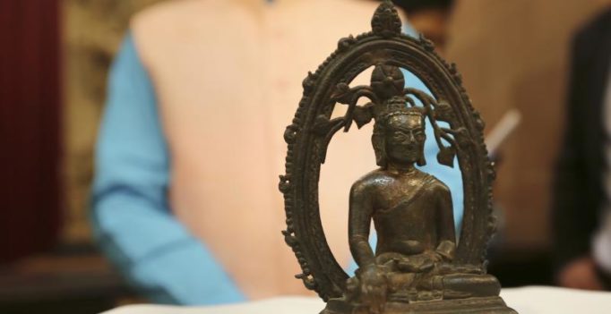 Almost 57 yrs on, UK returns stolen 12th century Buddha statue to India on I-Day