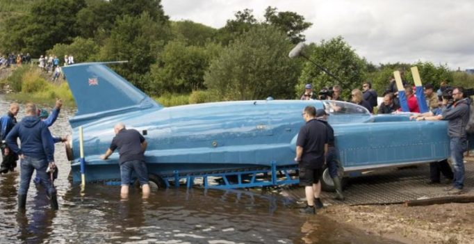 Record-breaking Bluebird jet boat floats again after 51 years