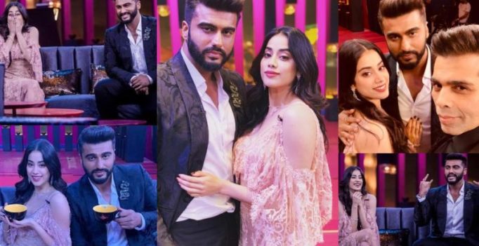 Janhvi debuts on KWK with ‘Koffee legend’, brother Arjun, KJo calls them ‘hysterical’
