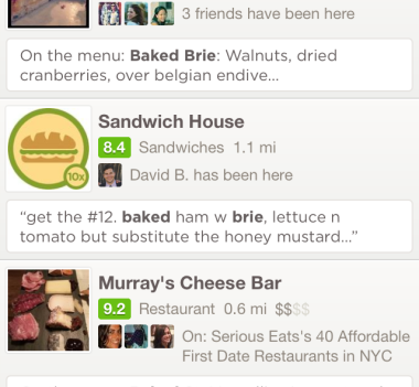 Foursquare Adds Menu Items To Search Capability